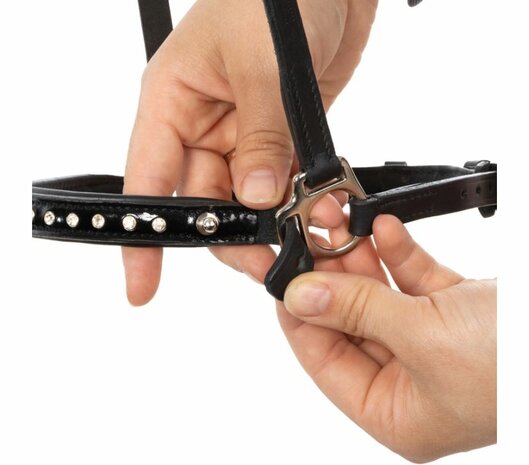 Kjartan lage neusriem Glansandi &ndash; laatste stuks, compleet met kopstuk