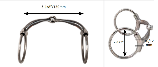 Metalab Bernard Fonck Anti-Collapse Snaffle &ndash; Copper Inlays 13 cm