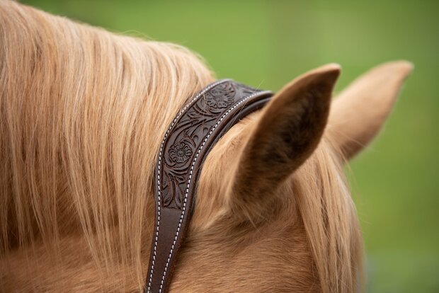 Kifrahorse Zarenza Kingekruist Hoofdstel &ndash; Dark Chestnut