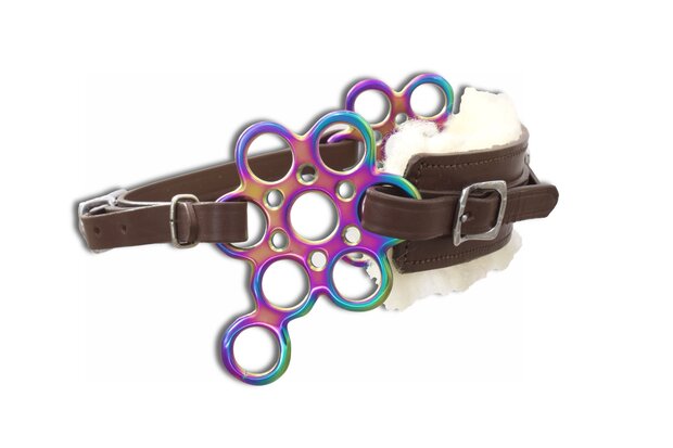Hackamore Flower Rainbow met schapenvacht neusriem