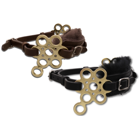 Hackamore met bloem scharen &ndash; zacht gevoerd met schapenvacht