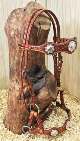 Sidepull met zilverkleurige concho&rsquo;s