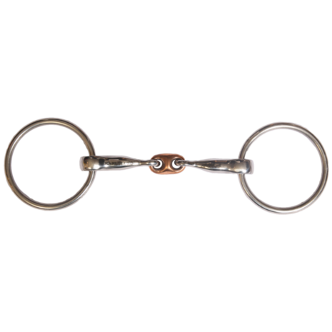 Karlslund Drie-delig IJslander Bit (Dubbel Gebroken, Met Koperen Middenstuk)
