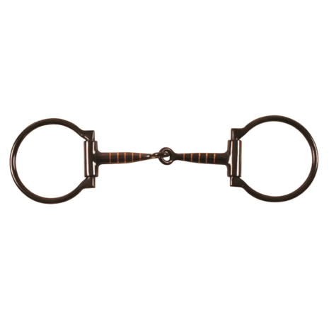 Pool&rsquo;s Jointed D-Snaffle Bit Black Iron &ndash; 12,5 cm