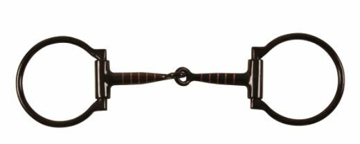 Pool&rsquo;s Jointed D-Snaffle Bit Black Iron &ndash; 12,5 cm
