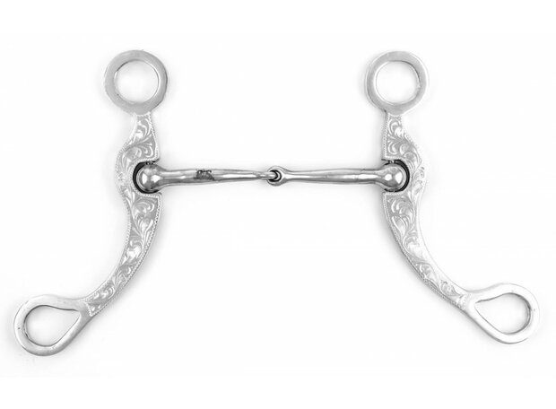 Pool&rsquo;s Western Shank Bit Enkelgebroken RVS 12,5 cm