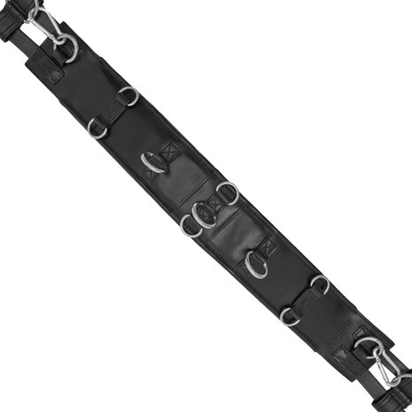 Kieffer Equishape Pro&reg; Leren Longeersingel &ndash; Black/Chrome