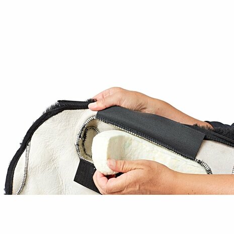 Barebackpad Lamswol Pony Zwart &ndash; Pony barebackpad van merino lamswol