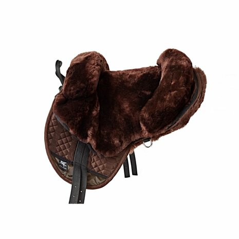 Barebackpad Lamswol Pony Bruin &ndash; Pony barebackpad van merino lamswol