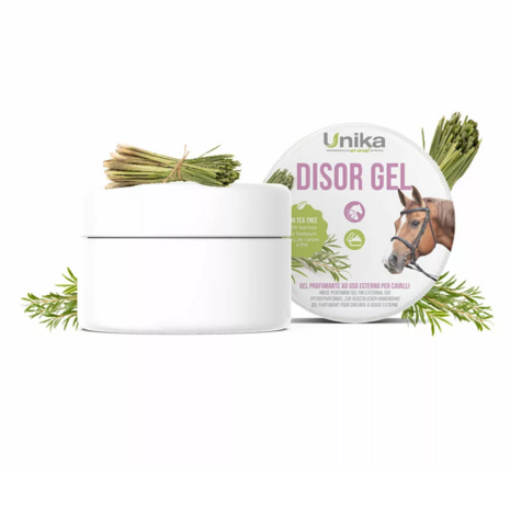 Unika Disor Gel &ndash; parfumerende verzorgingsgel met citroengras voor paarden (500 g)