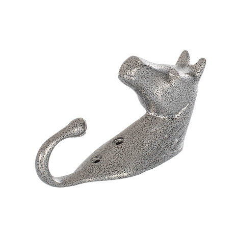 Hanger paardenhoofd aluminium Zilver&ndash; veelzijdige wandhaak voor stal, zadelkamer en huis