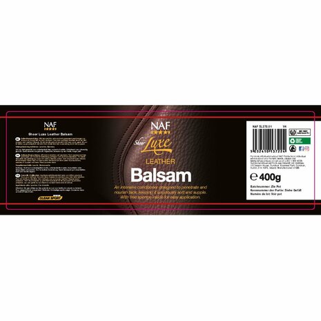 NAF Sheer Luxe Leather Balsam &ndash; intensieve lederbalsem voor diepgaande verzorging (400 g)
