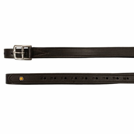 Equestro lederen stijgbeugelriemen met genummerde gaten &ndash; leer met nylon kern
