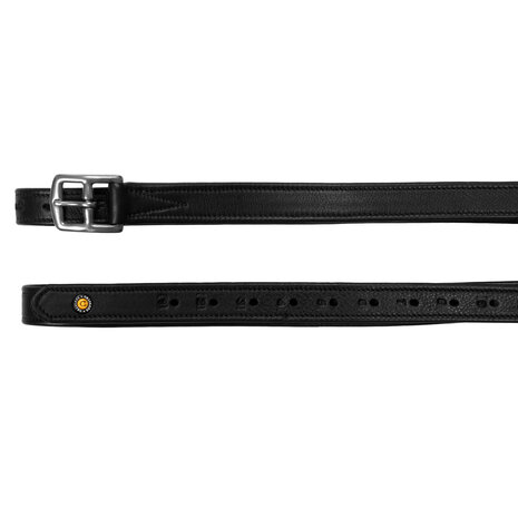 Equestro lederen stijgbeugelriemen met genummerde gaten &ndash; leer met nylon kern