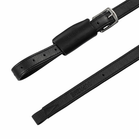Supreme mono stijgbeugelriemen &ndash; duurzaam leer met minimale bulk onder het been