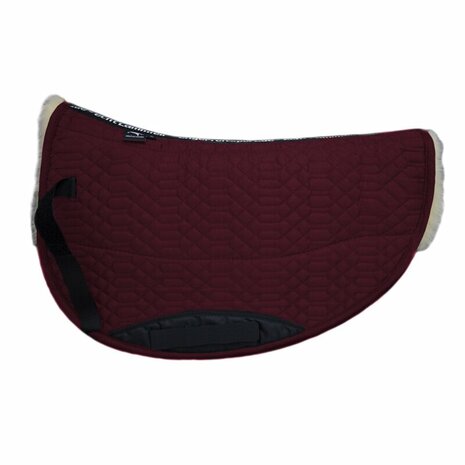 Lamswol correctie westernpad Round &ndash; opvulbaar en wervelkolomvrij