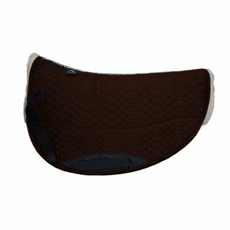 Lamswol correctie westernpad Round &ndash; opvulbaar en wervelkolomvrij