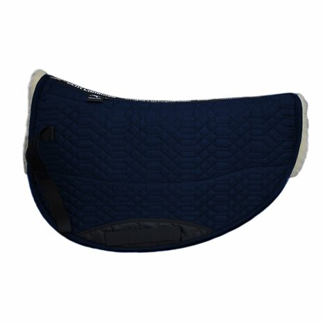 Lamswol correctie westernpad Round &ndash; opvulbaar en wervelkolomvrij