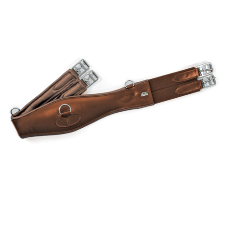 Supreme Shaped Leather Girth &ndash; Anatomische Springsingel voor Comfort &amp; Controle