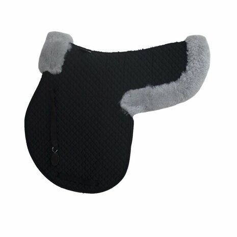 Dressuur- en veelzijdigheidszadeldek met Merino lamswol voor en achter - 96 kleurencombinaties mogelijk
