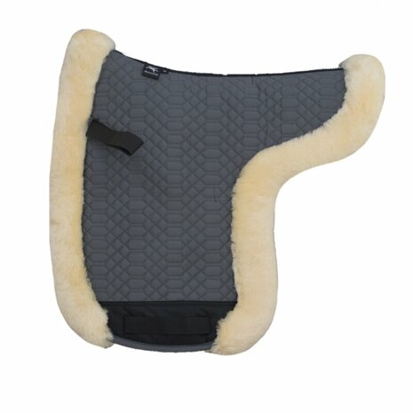Zadeldek volledig Merino lamswol met bontrand rondom - 96 kleurencombinaties mogelijk