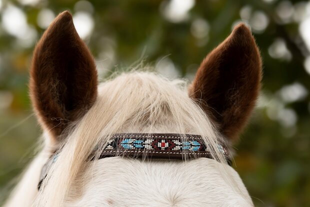 Bitloos Sidepull Hoofdstel Kifra Beaded Sedona