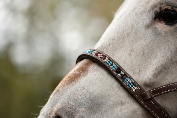 Bitloos Sidepull Hoofdstel Kifra Beaded Sedona