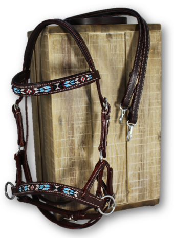 Bitloos Sidepull Hoofdstel Kifra Beaded Sedona