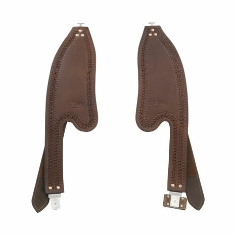 Losse Fenders voor Freemax Western Zadels &ndash; Buffel Leder met Border Tooling