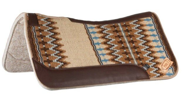 Pool's Contoured Western Saddle Pad BEIGE/LIGHT BLUE
