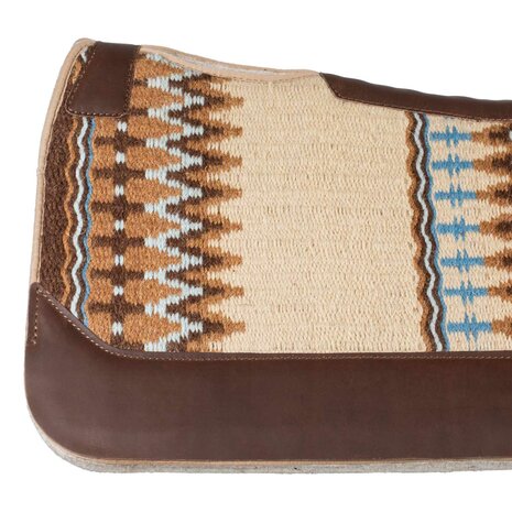 Pool's Contoured Western Saddle Pad BEIGE/LIGHT BLUE
