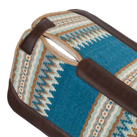 Pool's Contoured Western Saddle Pad BLUE/BEIGE