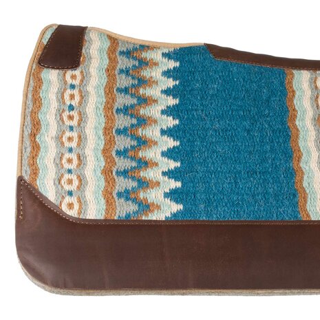 Pool's Contoured Western Saddle Pad BLUE/BEIGE