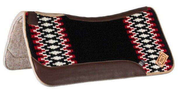 Pool's Western Saddle Pad  BLACK/WHITE/RED