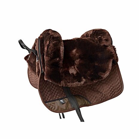 Lamswollen Barebackpad Ibero Bruin - Support en Close Contact