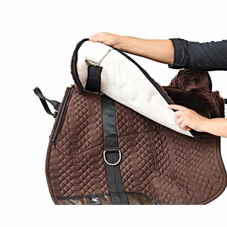 Lamswollen Barebackpad Ibero Bruin - Support en Close Contact
