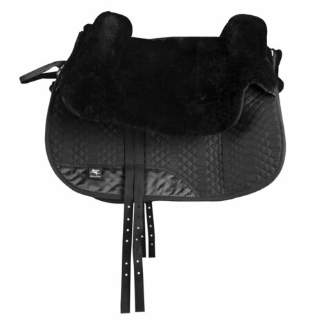 Lamswollen Barebackpad Ibero Zwart - Support en Close Contact