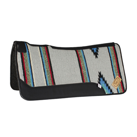 Pool&rsquo;s Navajo Western Saddle Pad &ndash; Felt Bottom (32" x 32") Grey