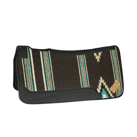 Pool&rsquo;s Navajo Western Saddle Pad &ndash; Felt Bottom (32" x 32") Brown