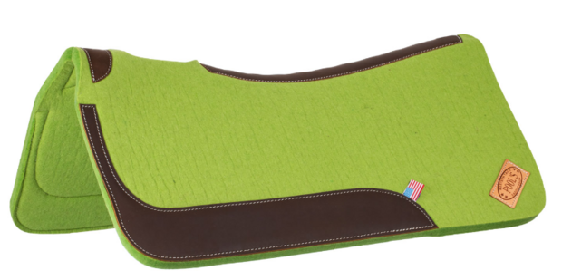 Pool&rsquo;s Westernpad Vilt &ndash; Dubbele Viltlaag (32" x 32") Lime