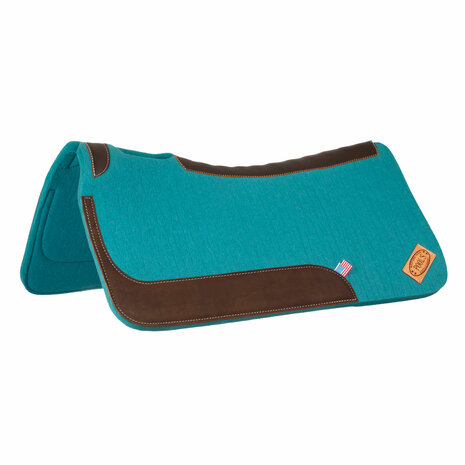 Pool&rsquo;s Westernpad Vilt &ndash; Dubbele Viltlaag (32" x 32") Turquoise