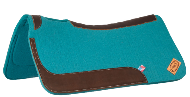 Pool&rsquo;s Westernpad Vilt &ndash; Dubbele Viltlaag (32" x 32") Turquoise