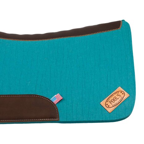Pool&rsquo;s Westernpad Vilt &ndash; Dubbele Viltlaag (32" x 32") Turquoise