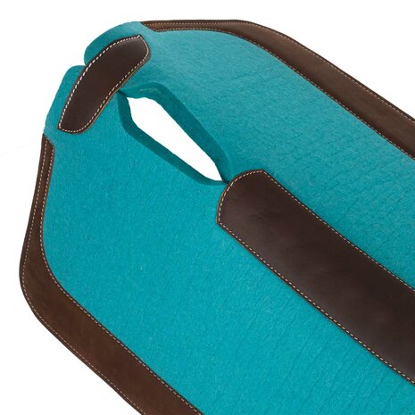 Pool&rsquo;s Westernpad Vilt &ndash; Dubbele Viltlaag (32" x 32") Turquoise