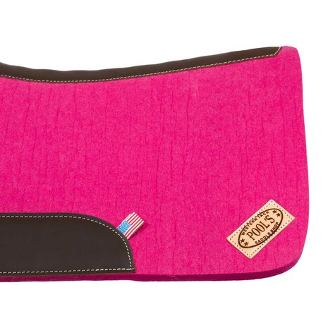 Pool&rsquo;s Westernpad Vilt &ndash; Dubbele Viltlaag (32" x 32") Pink