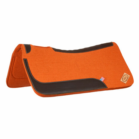 Pool&rsquo;s Westernpad Vilt &ndash; Dubbele Viltlaag (32" x 32") Orange