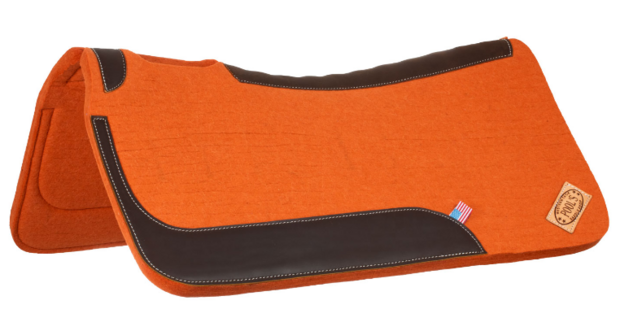 Pool&rsquo;s Westernpad Vilt &ndash; Dubbele Viltlaag (32" x 32") Orange