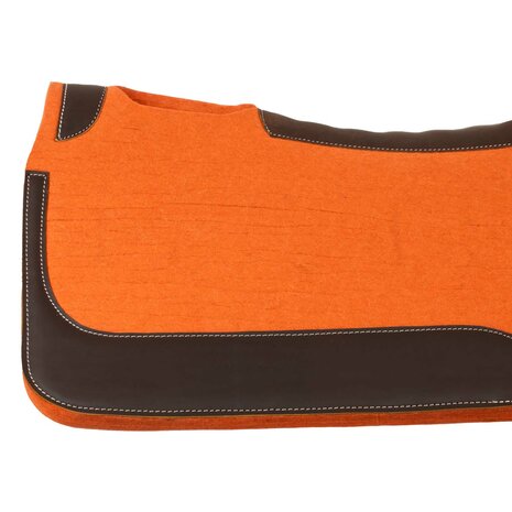 Pool&rsquo;s Westernpad Vilt &ndash; Dubbele Viltlaag (32" x 32") Orange