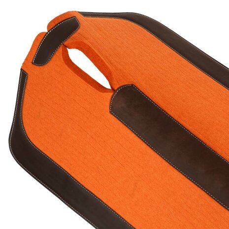 Pool&rsquo;s Westernpad Vilt &ndash; Dubbele Viltlaag (32" x 32") Orange