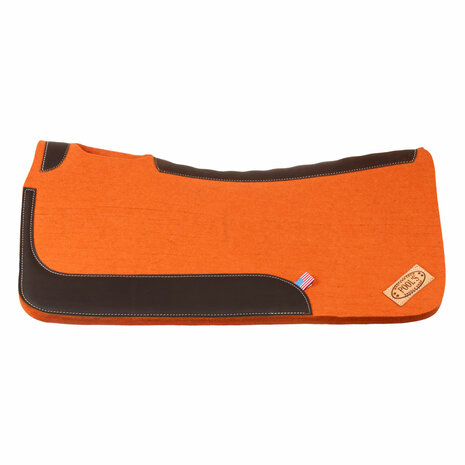Pool&rsquo;s Westernpad Vilt &ndash; Dubbele Viltlaag (32" x 32") Orange